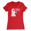 Boo - Ghost Women's T-Shirt Red | Funny Shirt from Famous In Real Life