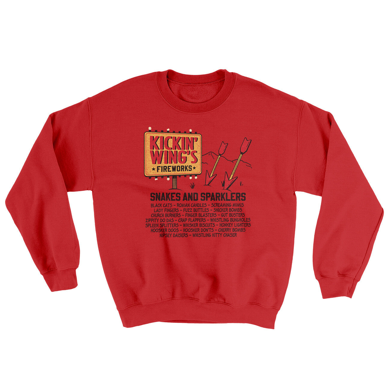 Kickin' Wing's Fireworks Ugly Sweater | Funny Shirt from Famous In Real Life
