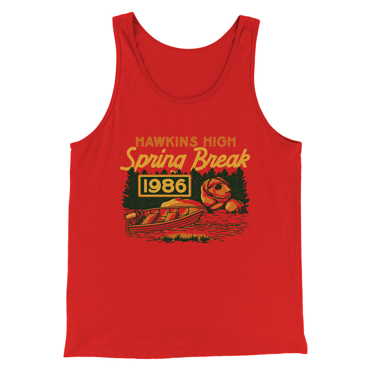 Hawkins Spring Break 1986 Men/Unisex Tank Top | Funny Shirt from Famous In Real Life