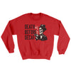 Death Before Decaf Ugly Sweater Red | Funny Shirt from Famous In Real Life