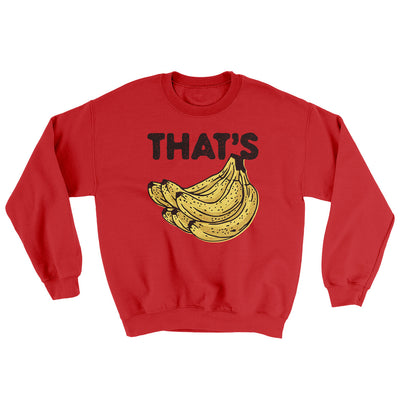 That's Bananas Ugly Sweater Red | Funny Shirt from Famous In Real Life