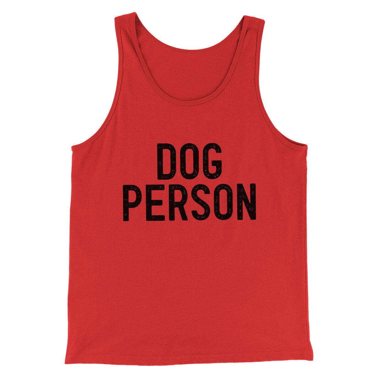 Dog Person Men/Unisex Tank Top Red | Funny Shirt from Famous In Real Life
