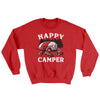 Happy Camper Ugly Sweater Red | Funny Shirt from Famous In Real Life