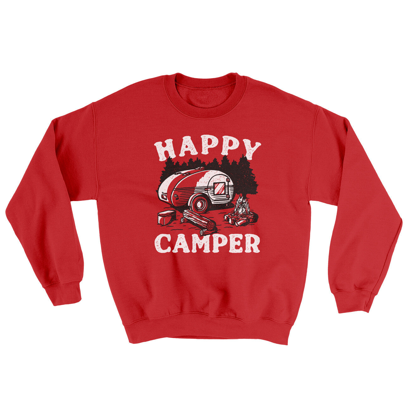 Happy Camper Ugly Sweater | Funny Shirt from Famous In Real Life