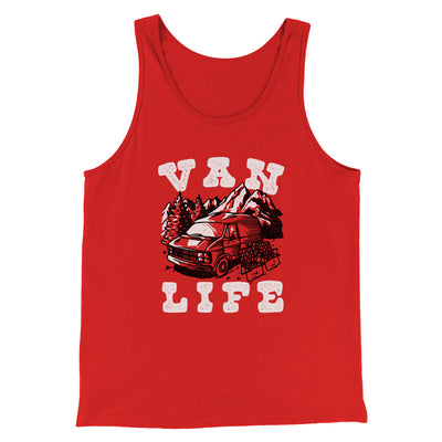 Van Life Men/Unisex Tank Top Red | Funny Shirt from Famous In Real Life