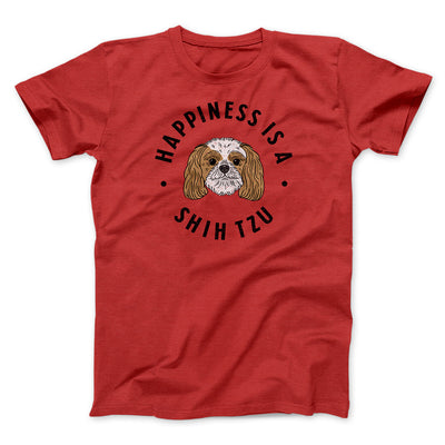 Happiness Is A Shih Tzu Men/Unisex T-Shirt Red | Funny Shirt from Famous In Real Life