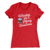 Whiskey You A Merry Christmas Women's T-Shirt Red | Funny Shirt from Famous In Real Life