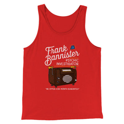Frank Bannister Psychic Investigator Funny Movie Men/Unisex Tank Top Red | Funny Shirt from Famous In Real Life