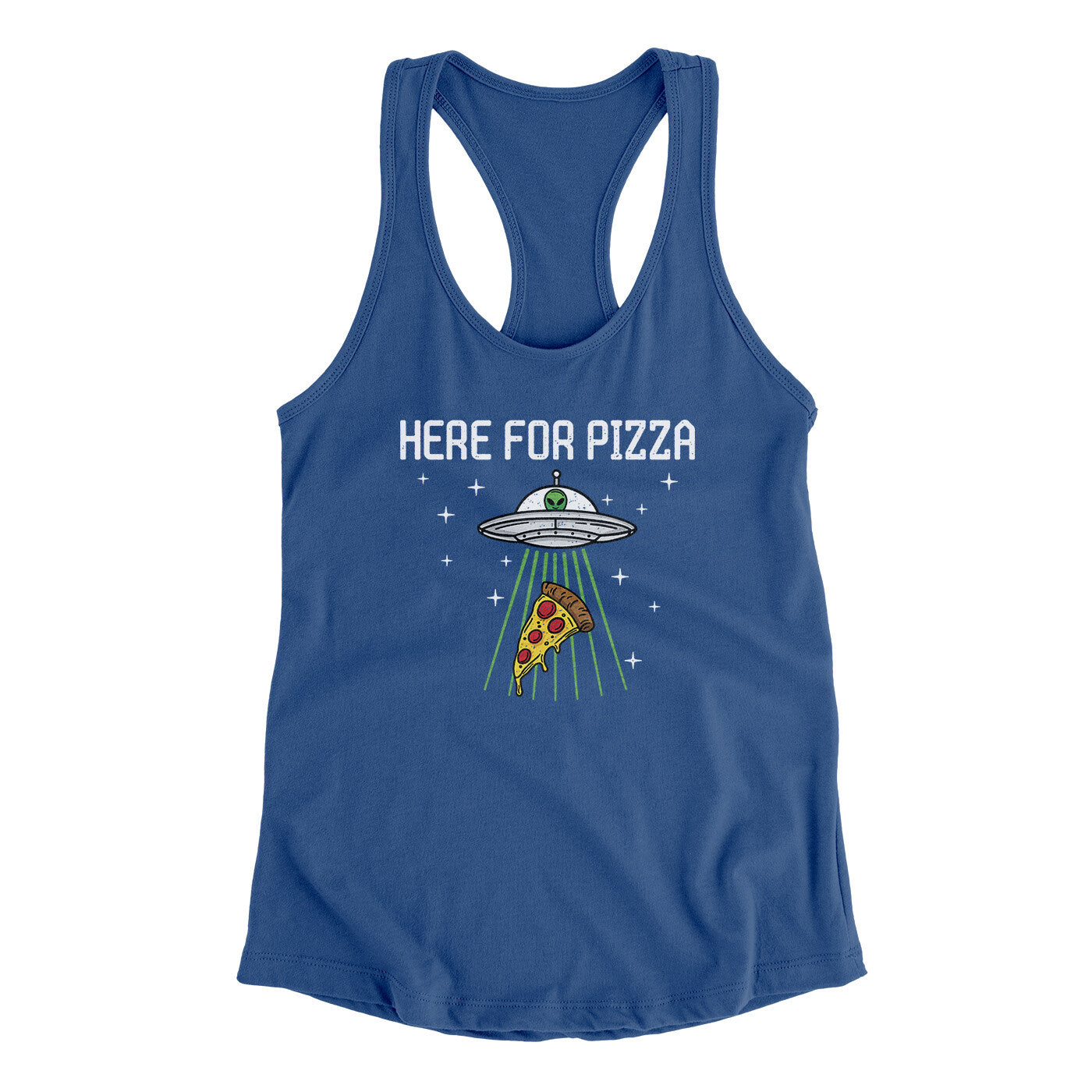 Here For The Pizza Women's Racerback Tank | Funny Shirt from Famous In Real Life