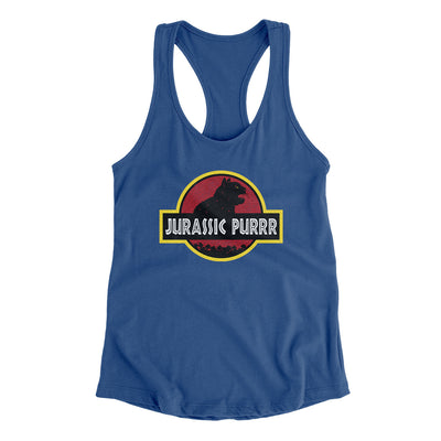 Jurassic Purr Women's Racerback Tank Royal | Funny Shirt from Famous In Real Life