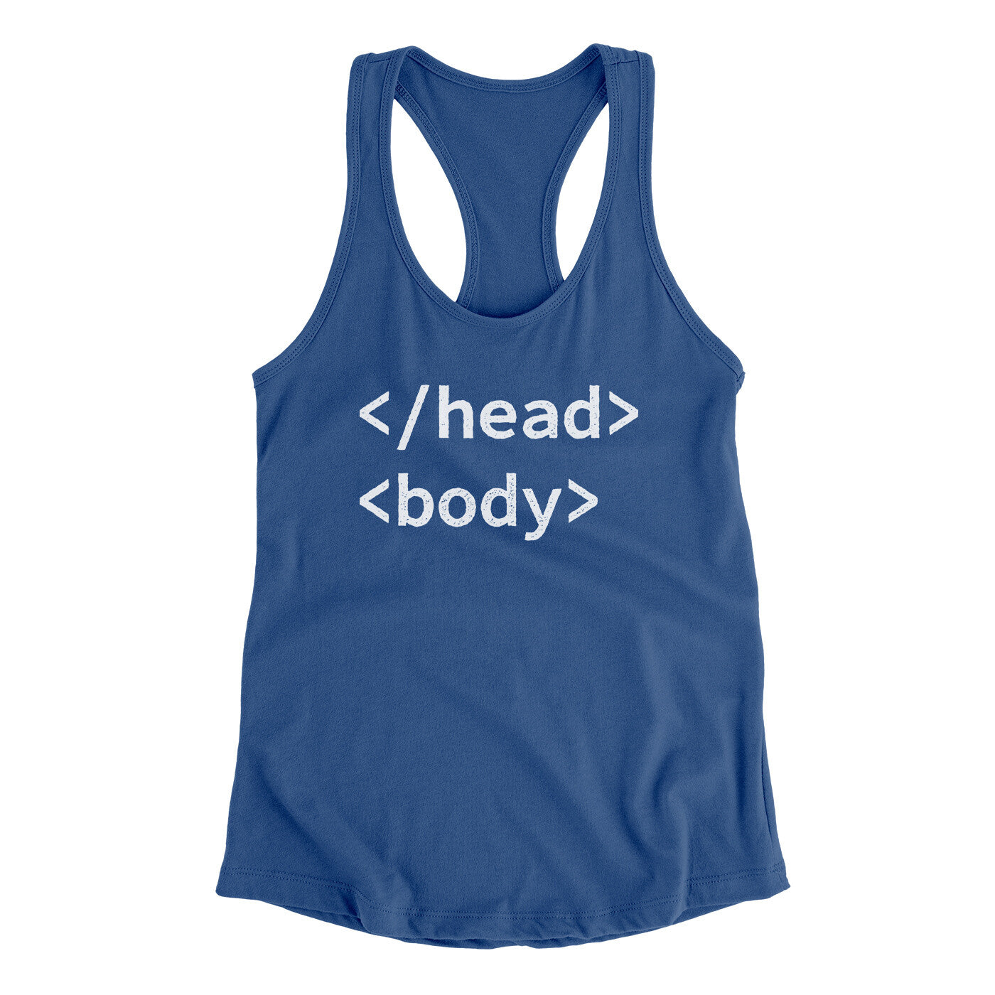 Html Head Body Funny Women's Racerback Tank | Funny Shirt from Famous In Real Life