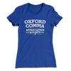 Oxford Comma Appreciation Society Funny Women's T-Shirt Royal | Funny Shirt from Famous In Real Life