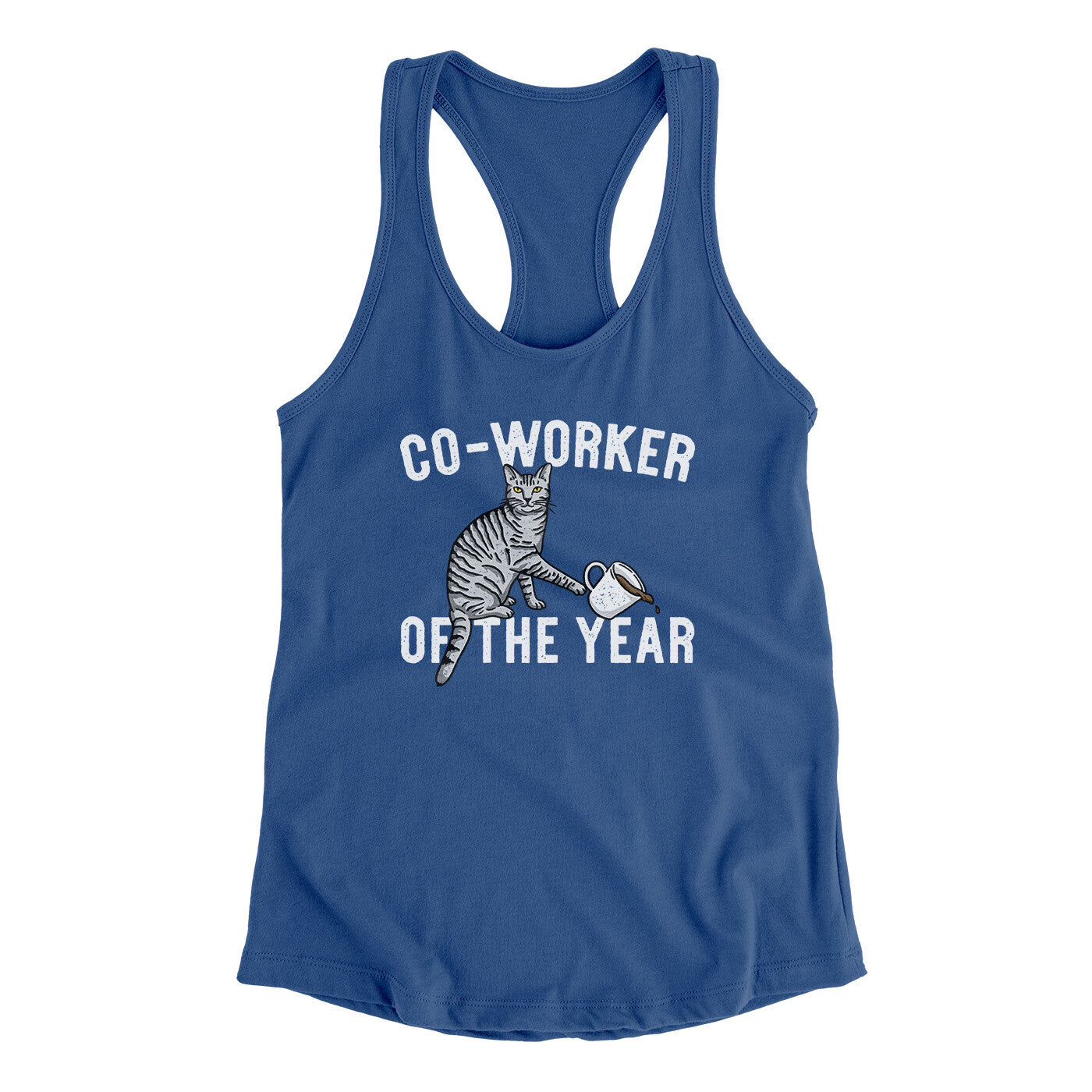 Co-Worker Of The Year Funny Women's Racerback Tank | Funny Shirt from Famous In Real Life