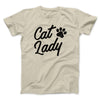 Cat Lady Men/Unisex T-Shirt Sand | Funny Shirt from Famous In Real Life