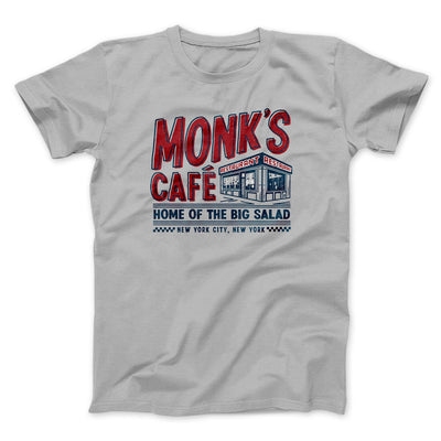 Monk's Cafe Men/Unisex T-Shirt Silver | Funny Shirt from Famous In Real Life