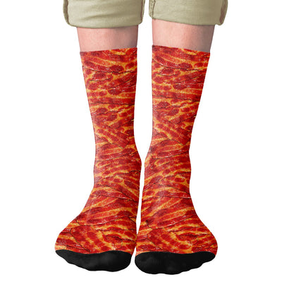 Bacon Adult Crew Socks | Funny Shirt from Famous In Real Life