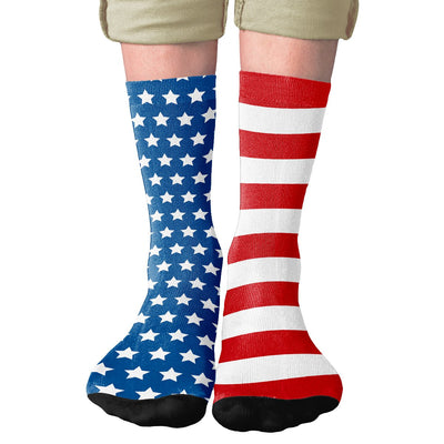 American Flag Adult Crew Socks | Funny Shirt from Famous In Real Life