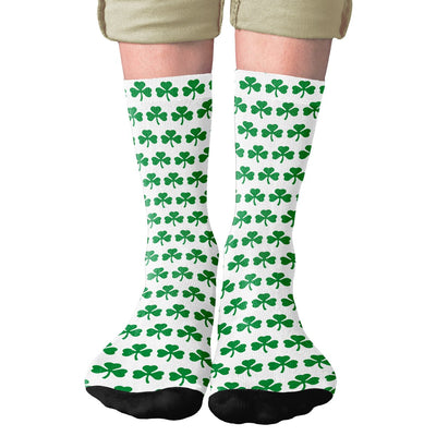 Shamrock St. Patrick's Day Adult Crew Socks | Funny Shirt from Famous In Real Life