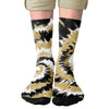 Black & Gold Tie Dye Adult Crew Socks | Funny Shirt from Famous In Real Life