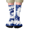 Blue & White Tie Dye Adult Crew Socks | Funny Shirt from Famous In Real Life