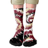 Garnet & Gold Tie Dye Adult Crew Socks | Funny Shirt from Famous In Real Life