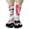 Red & Grey Tie Dye Adult Crew Socks | Funny Shirt from Famous In Real Life
