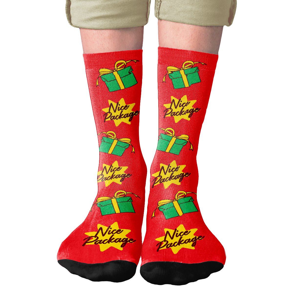 Nice Package Adult Crew Socks | Funny Shirt from Famous In Real Life