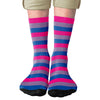 Bi Stripes Adult Crew Socks | Funny Shirt from Famous In Real Life