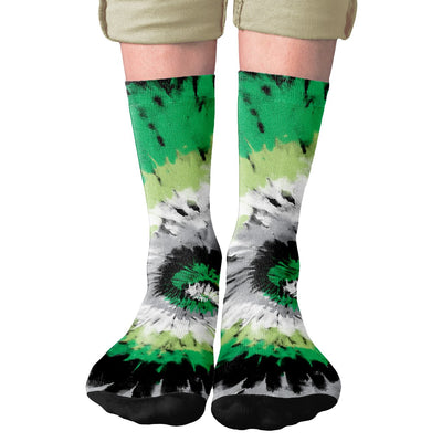 Aromantic Tie Dye Adult Crew Socks | Funny Shirt from Famous In Real Life
