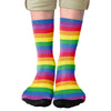 Rainbow Pride Flag Adult Crew Socks | Funny Shirt from Famous In Real Life