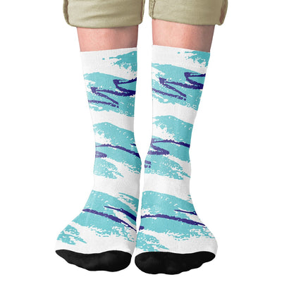 Jazzy 90s Soda Cup Adult Crew Socks | Funny Shirt from Famous In Real Life