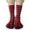Red & Black Lumberjack Adult Crew Socks | Funny Shirt from Famous In Real Life