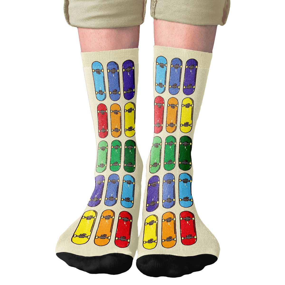 Skateboards Adult Crew Socks | Funny Shirt from Famous In Real Life