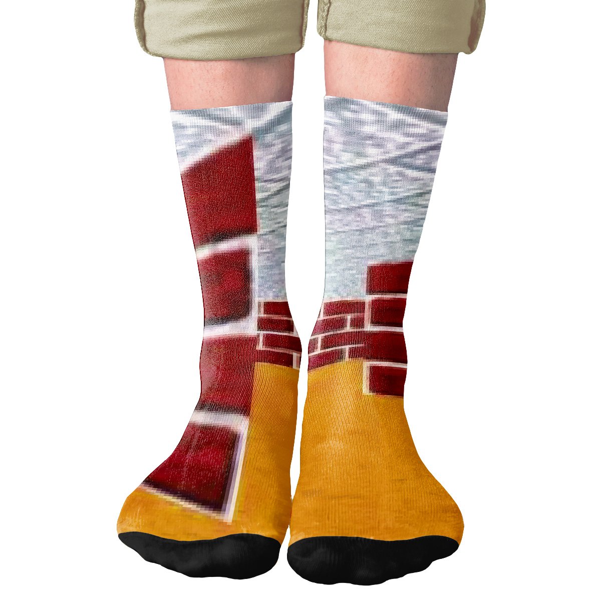 Maze Screensaver Adult Crew Socks | Funny Shirt from Famous In Real Life