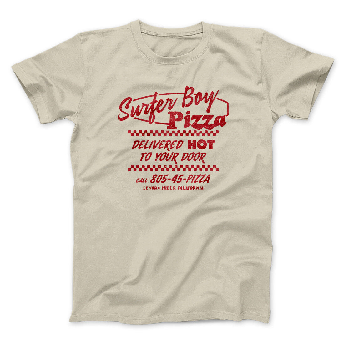 Surfer Boy Pizza Men/Unisex T-Shirt | Funny Shirt from Famous In Real Life