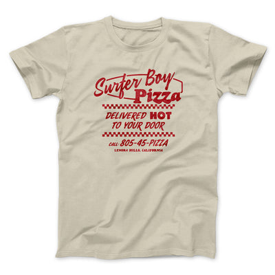 Surfer Boy Pizza Men/Unisex T-Shirt Soft Cream | Funny Shirt from Famous In Real Life
