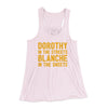 Dorothy In The Streets Blanche In The Sheets Women's Flowey Racerback Tank Top Soft Pink | Funny Shirt from Famous In Real Life