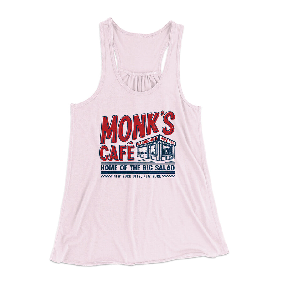 Monk's Cafe Women's Flowey Racerback Tank Top | Funny Shirt from Famous In Real Life