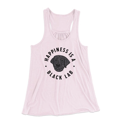 Happiness Is A Black Lab Women's Flowey Racerback Tank Top Soft Pink | Funny Shirt from Famous In Real Life