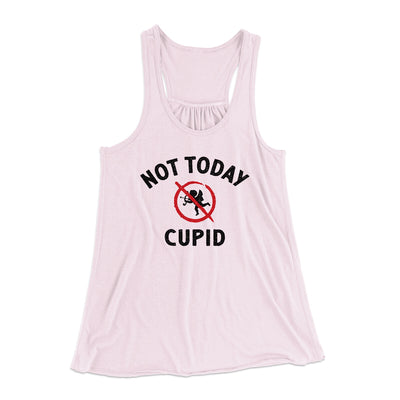 Not Today Cupid Women's Flowey Racerback Tank Top Soft Pink | Funny Shirt from Famous In Real Life