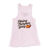 Feeling Pumpkin Spicy Funny Thanksgiving Women's Flowey Racerback Tank Top Soft Pink | Funny Shirt from Famous In Real Life