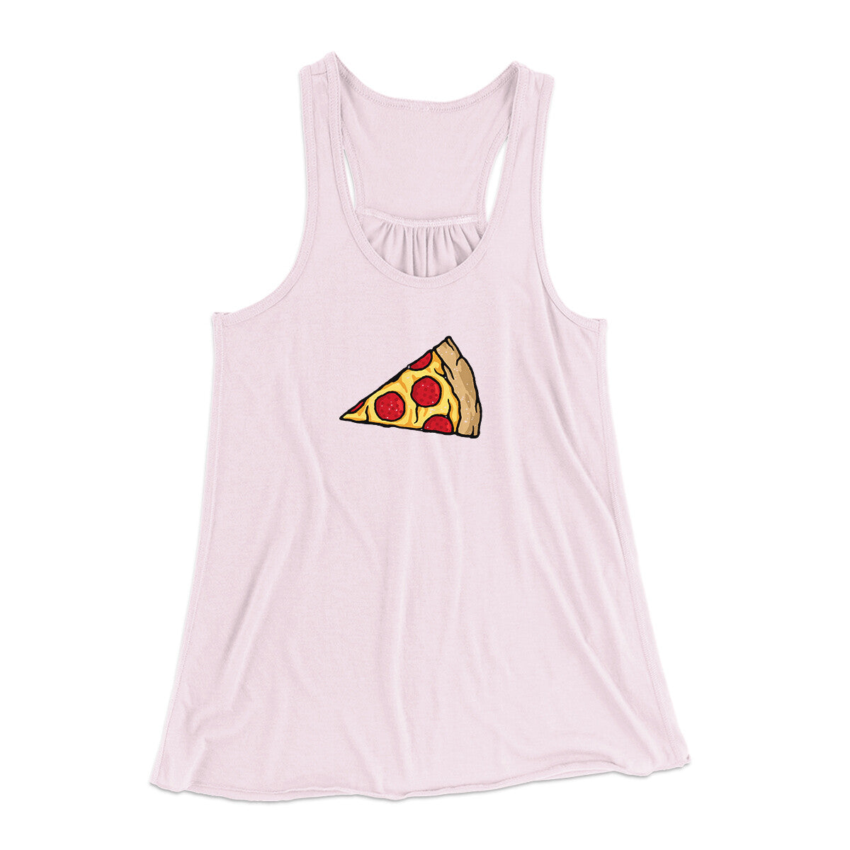 Pizza Slice Couple's Shirt Women's Flowey Racerback Tank Top | Funny Shirt from Famous In Real Life