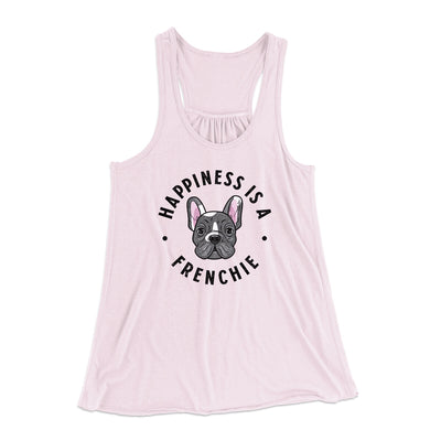 Happiness Is A Frenchie Women's Flowey Racerback Tank Top Soft Pink | Funny Shirt from Famous In Real Life