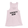 Serenity Now Women's Flowey Racerback Tank Top Soft Pink | Funny Shirt from Famous In Real Life