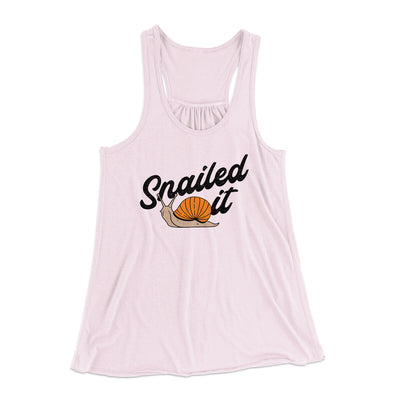 Snailed It Funny Women's Flowey Racerback Tank Top Soft Pink | Funny Shirt from Famous In Real Life