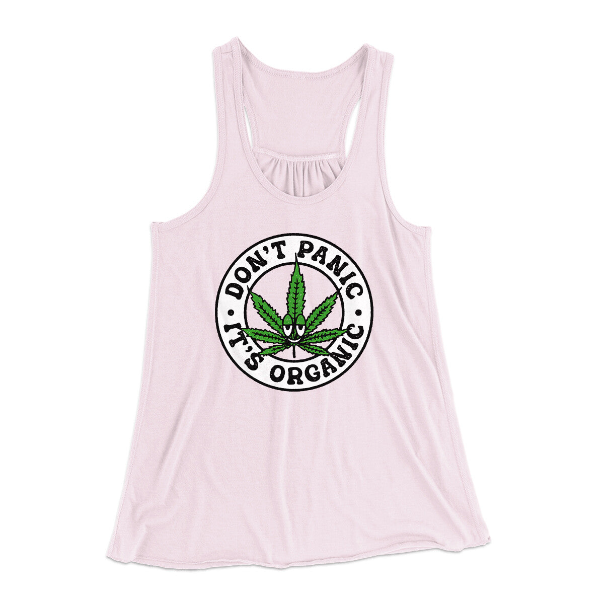 Don't Panic It's Organic Women's Flowey Racerback Tank Top | Funny Shirt from Famous In Real Life