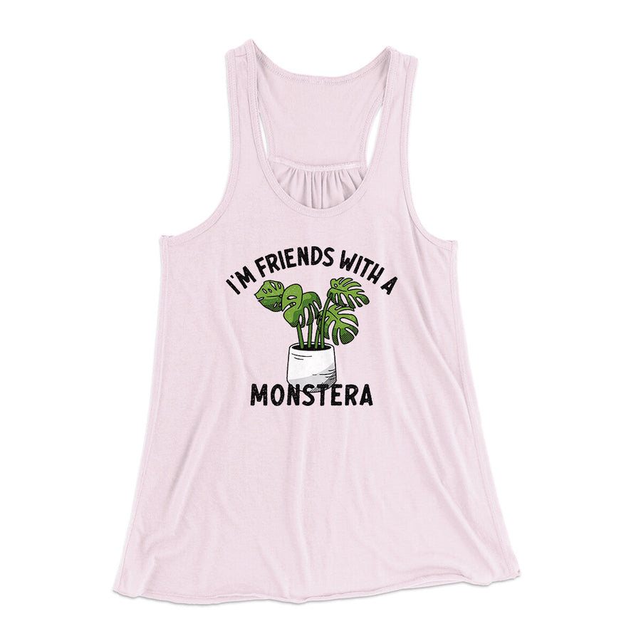 I’m Friends With A Monstera Funny Women's Flowey Racerback Tank Top | Funny Shirt from Famous In Real Life