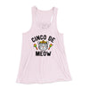Cinco De Meow Women's Flowey Racerback Tank Top Soft Pink | Funny Shirt from Famous In Real Life
