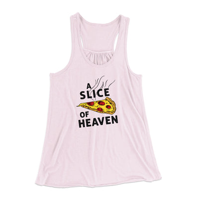 A Slice Of Heaven Women's Flowey Racerback Tank Top Soft Pink | Funny Shirt from Famous In Real Life