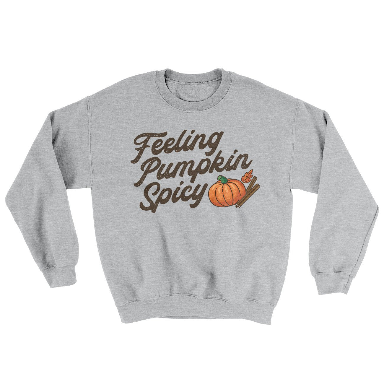 Feeling Pumpkin Spicy Ugly Sweater Sport Grey | Funny Shirt from Famous In Real Life